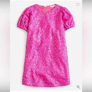 J. Crew Girls' Hot Pink Sequin Shift Dress new without tags NWOT